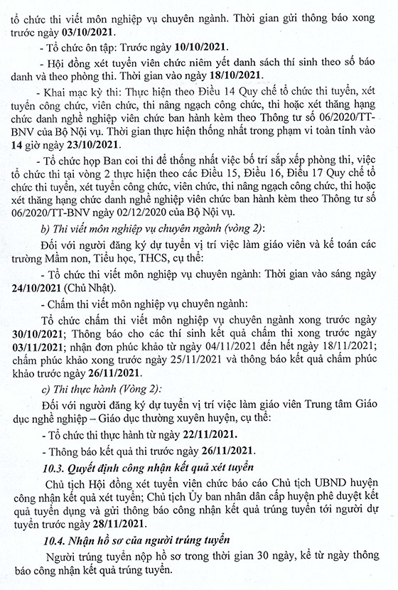 UBND huyện Ninh Giang, Hải Dương ban hành Kế hoạch tuyển dụng giáo viên và NVKT năm 2021