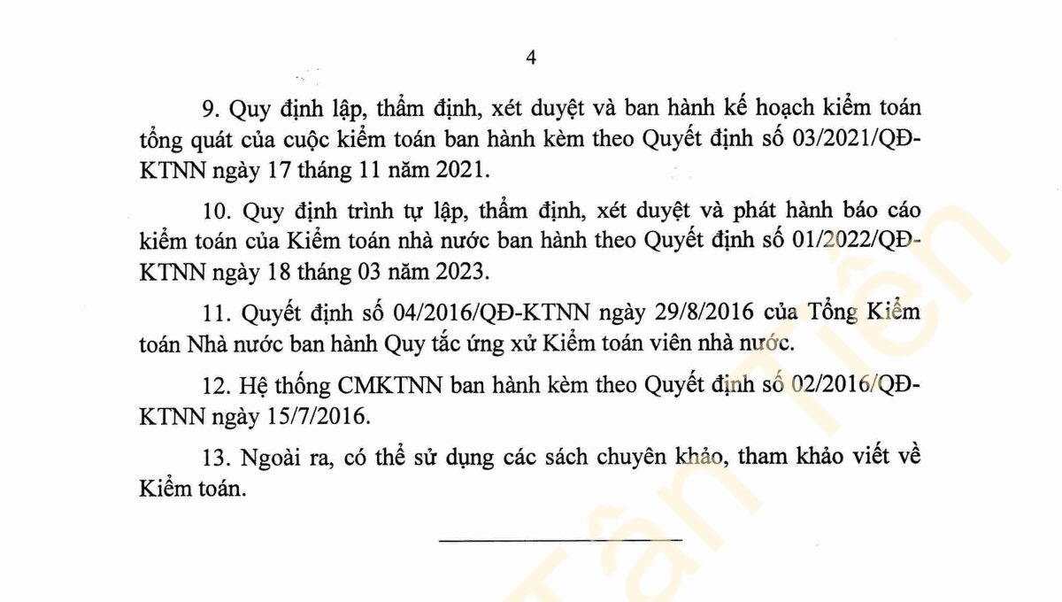 Trọn bộ tài liệu ôn thi Công chức Kiểm toán Nhà nước môn chuyên ngành update 2024