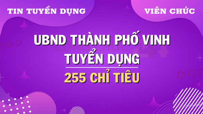 UBND Thành phố Vinh tuyển dụng viên chức giáo viên