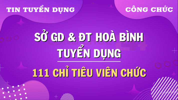 Tuyển dụng viên chức tại Sở Giáo dục và Đào tạo tỉnh Hòa Bình 2024: 111 Chỉ tiêu