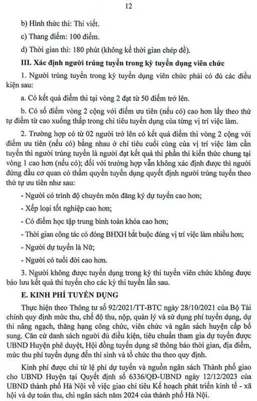 Thông tin tuyển dụng viên chức UBND huyện Thanh Trì, Hà Nội năm 2024 8
