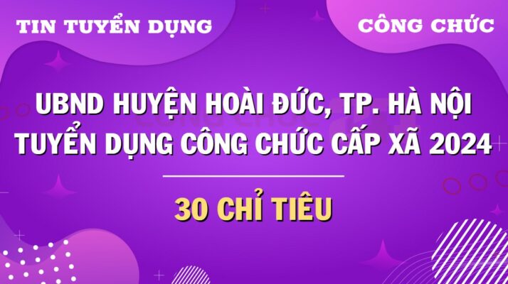 Huyện Hoài Đức tuyển dụng