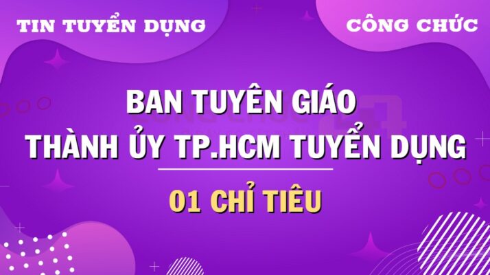 Ban tuyên giáo thành ủy TP. HCM tuyển dụng 2024