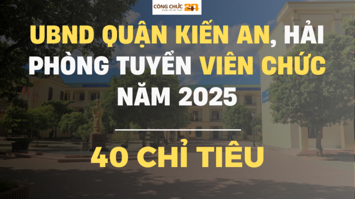 [Hải Phòng] UBND quận Kiến An tuyển dụng viên chức năm 2025