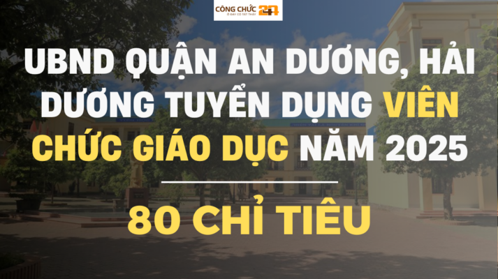 [Hải Phòng] UBND quận An Dương tuyển dụng viên chức Giáo dục năm 2025