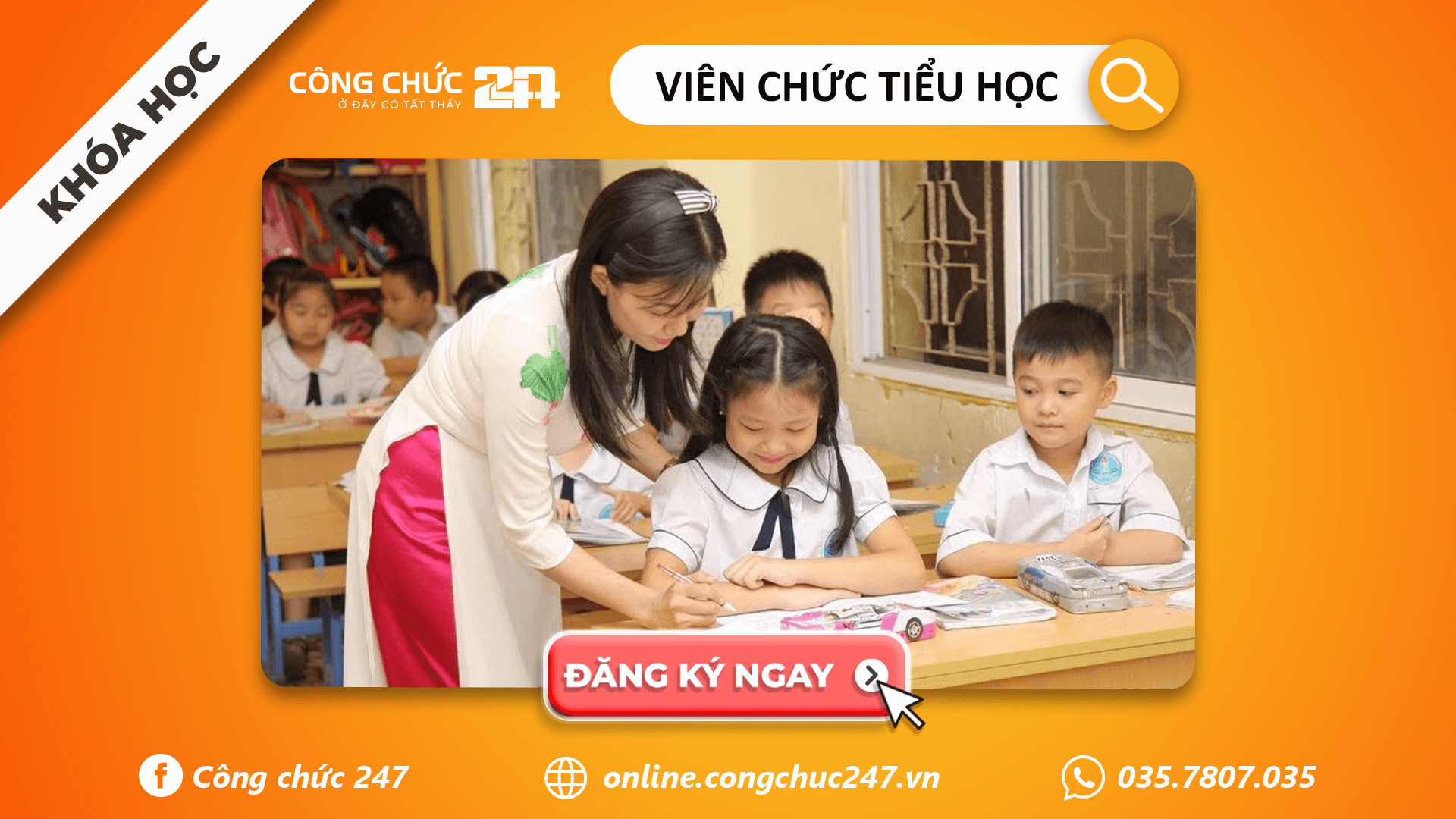 Đăng ký ngay khóa học từ đội ngũ chuyên nghiệp của Congchuc247