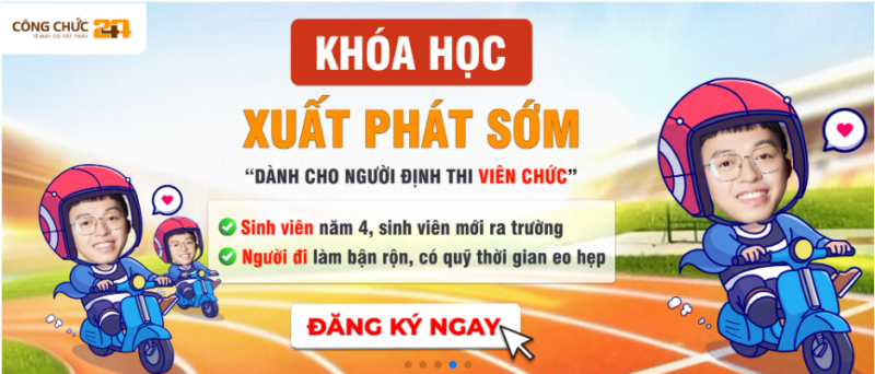 Khoá học xuất phát sớm cho người thi Viên chức