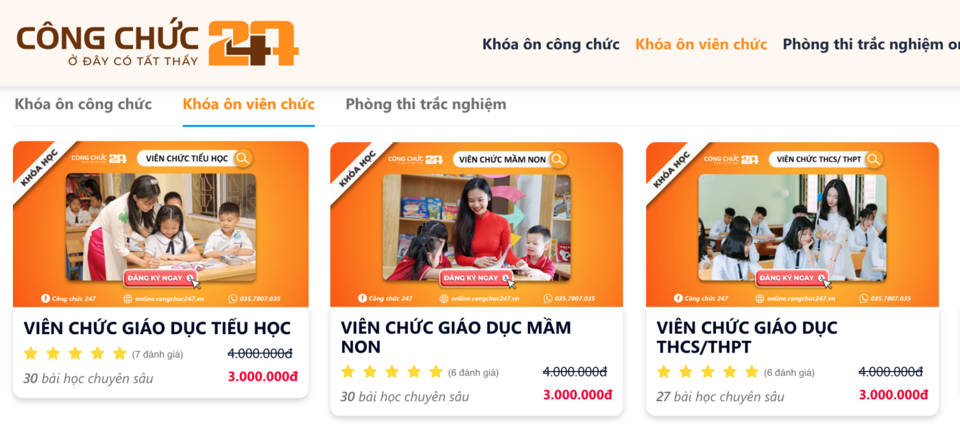 ÔN THI CÔNG CHỨC 247