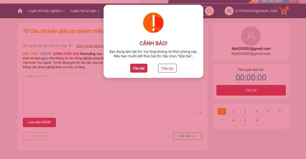Bắt đầu luyện thi với gói ôn luyện tình huống sư phạm