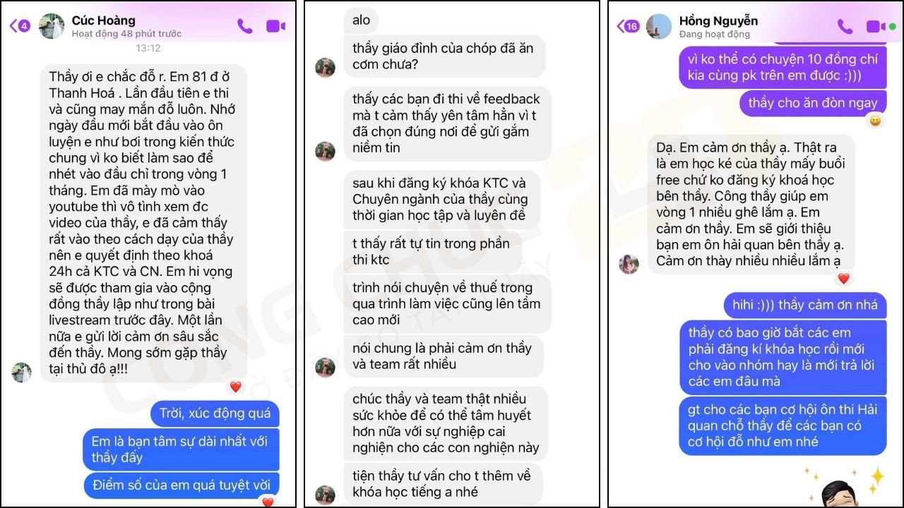 Học viên của Công chức 247 sau khi được tư vấn và đăng ký khoá học đã thi đỗ như thế nào?