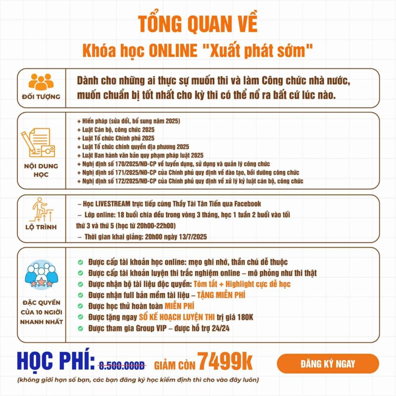 Tổng quan về Khoá học "Xuất phát sớm"