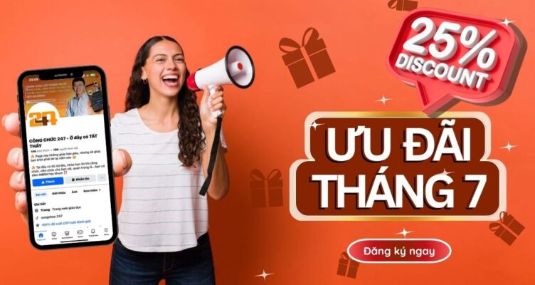 Ưu đãi tháng 7 - Giảm tới 25% học phí khóa học kèm quà tặng hấp dẫn