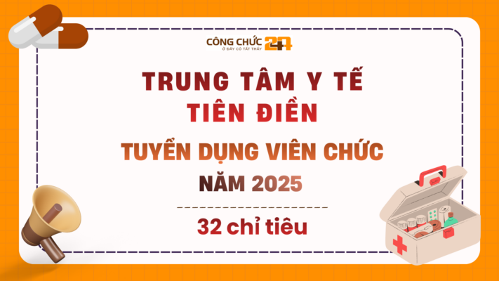 Trung tâm y tế Tiên Điền tuyển dụng viên chức 2025