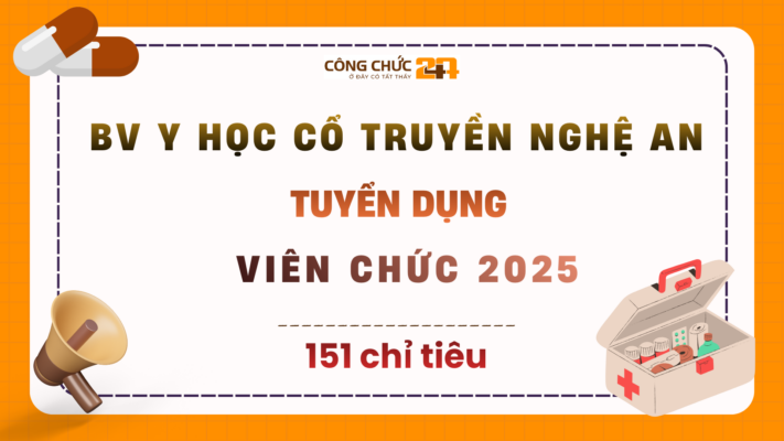 Bệnh viện Y học cổ truyền Nghệ An tuyển dụng viên chức 2025