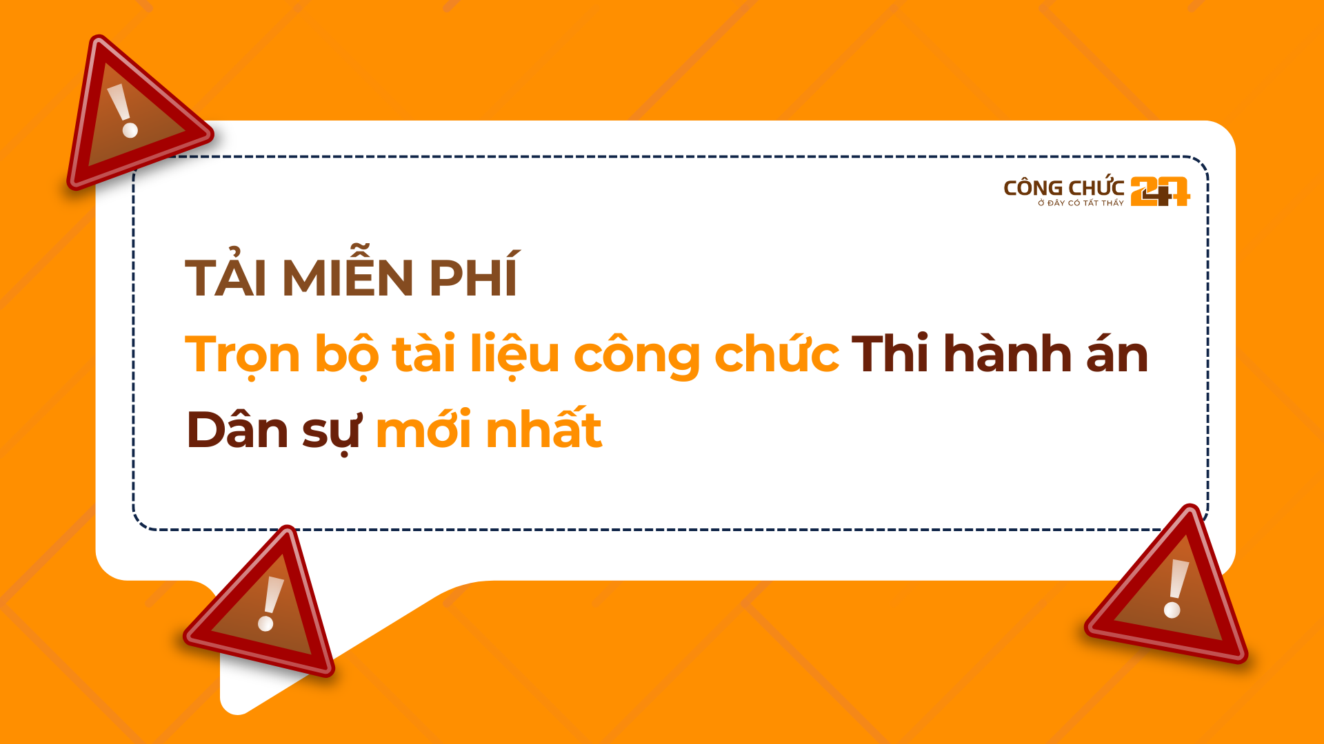 Trọn bộ tài liệu ôn thi công chức Thi hành án dân sự mới nhất