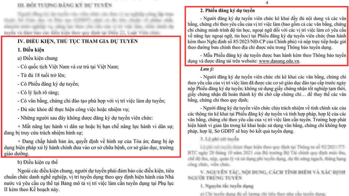 Sở Giáo dục và Đào tạo thông báo tiêu chuẩn ứng viên tham gia tuyển dụng Viên chức 
