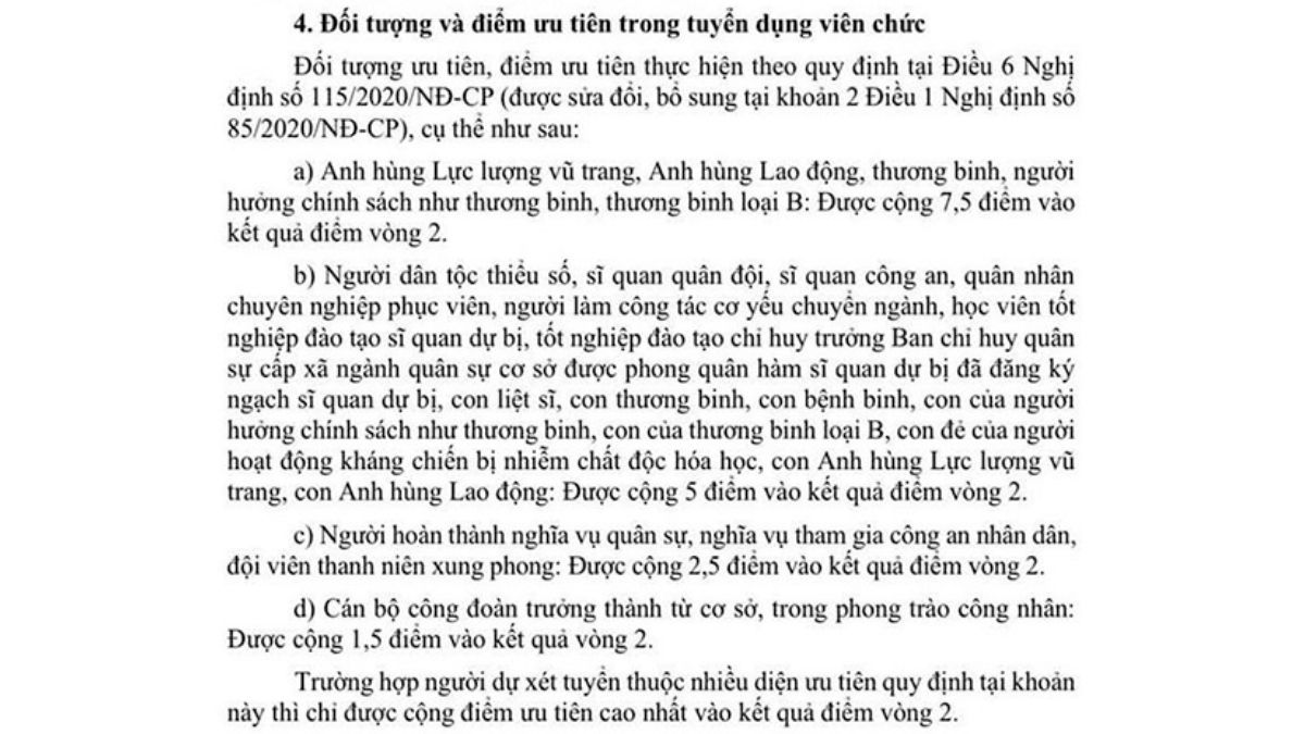 Đối tượng ưu tiên và điều kiện trúng tuyển từ Sở Giáo dục và Đào tạo
