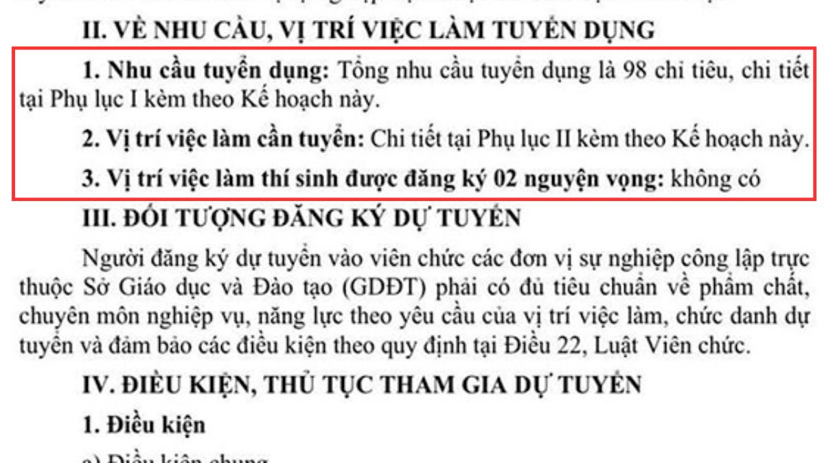 Thông báo chính thức về nhu cầu và chỉ tiêu đợt tuyển dụng Viên chức Đà Nẵng