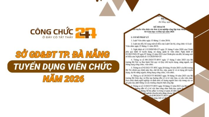 Sở GD&ĐT thông báo tuyển dụng Viên chức Đà Nẵng năm 2026